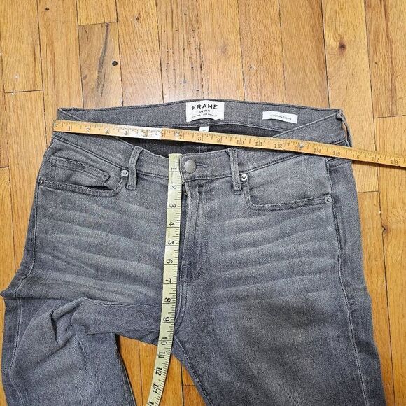 Frame Mens L'Homme Skinny Zippered 5 Pocket Jeans Gray Size 31 - Picture 6 of 8